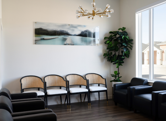 Comfortable patient waiting area