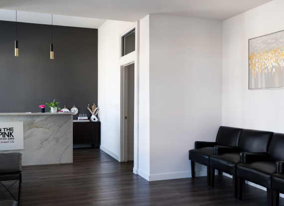 Reception area at In The Pink Primary Care